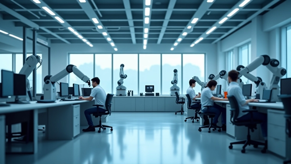 Mūsdienīga robotiku laboratorija ar sadarbības robotiem un programmēšanas stacijām